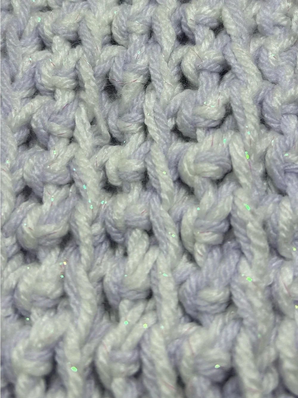 Hand-Crochet Purple Fringe Scarf — Cozy Chunky Knit